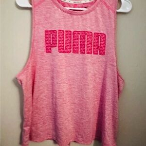 Puma Pink Top with Black Puma Logo